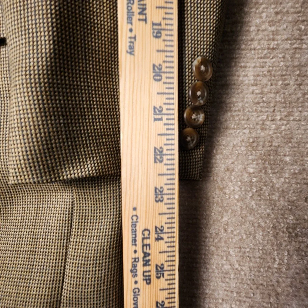 Unbranded Blazer Mens Brown Tan Micro Houndstooth Two Button Sport‎ Coat